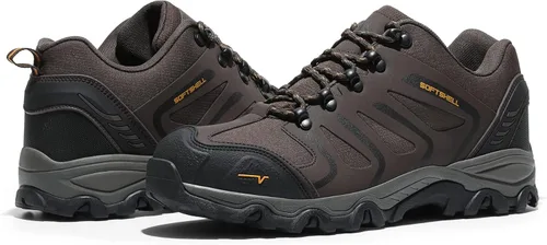 Vista 4 de NORTIV 8 Zapatos de senderismo impermeables de caña baja para hombre Senderos de trekking Zapatos de trabajo al aire libre