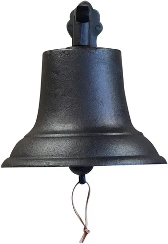 Vista 2 de NACH JS-90-098 - Timbre rústico de hierro fundido, campanas de puerta grandes para hogares, campana de puerta de cocina, campana de cena, timbre