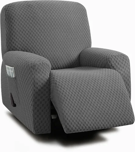 Vista 32 de ULTICOR Fundas de sofá reclinable de 8 piezas, fundas elásticas de jacquard para sofá reclinable de 3 cojines, fundas deslizables gruesas, suaves