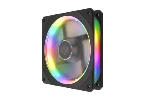 Vista 2 de Cooler Master Masterfan SF120P ARGB Hoja inspirada en helicóptero de marco cuadrado Efecto de iluminación personalizable, tecnología