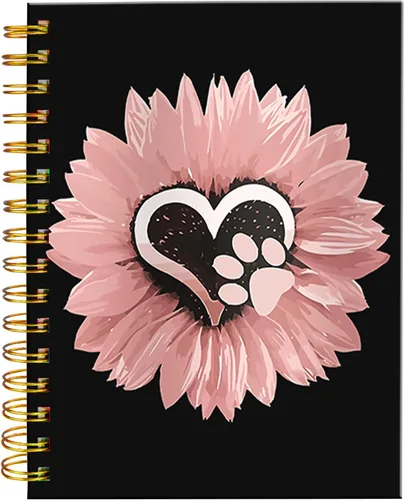 Vista 7 de iampanda Cuaderno de diario en espiral, encuadernación fuerte de doble alambre con papel de primera calidad para niñas y mujeres, guepardo de lujo