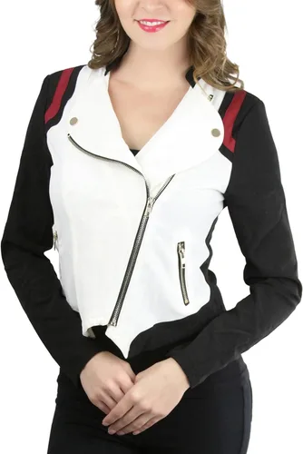 Vista 58 de ToBeInStyle Blazers de manga larga con cremallera y botones para mujer