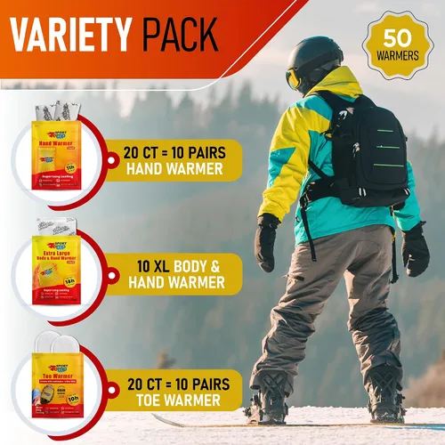 Vista 9 de Hand, Toe, & XL Body and Hand Warmers - Variety Pack - Air Activated - Odorless Hot Hand - Sport Temp
