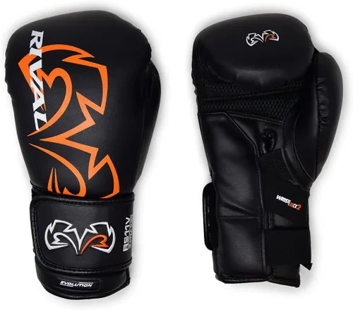 Vista 2 de Guantes de boxeo RIVAL RS11V Evolution para sparring, acolchado extra grueso de 5 cm, sistema V-Strap Wrist Lock 2, compartimento para manos grande