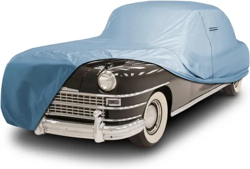 Vista 57 de iCarCover Funda de automóvil personalizada Premium para Chrysler Imperial 1957-1975, resistente, impermeable, para todo tipo de clima, lluvia Negro