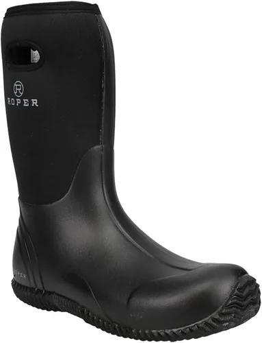 Vista 2 de ROPER Hombres Barnyard Pull On Rain Casual Botas Mid Calf - Negro