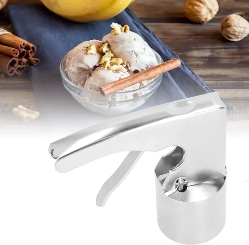 Vista 7 de Cuchara de helado de acero inoxidable con gatillo, cuchara, cuchara de helado con gatillo, cuchara para excavadora de helado para bodas, cumpleaños