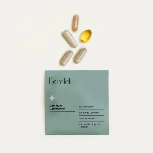 Vista 4 de Perelel Paquete de apoyo múltiple para mamá, vitaminas posnatales para mujeres con Omega 3 Dha, hierro, colágeno y vitamina B12 para apoyar la salud