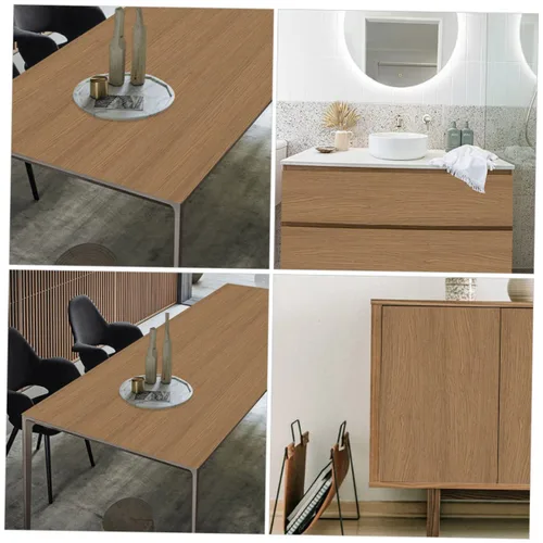 Vista 6 de Azulejos de madera de grano de madera, adhesivos para pisos, adhesivos para pisos, calcomanías decorativas para el suelo, para dormitorio, tablones