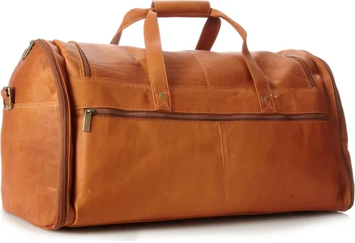 Vista 2 de David King & Co. Bolsa de lona extra grande con múltiples bolsillos, Beige Bronceado, Bolsa de viaje extra grande con múltiples bolsillos