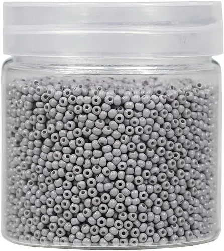 Vista 22 de Bala&Fillic Tamaño casi uniforme Cuentas de semillas redondas de color verde ejército de 2 mm Aproximadamente 10000 piezas/110 gramos en caja