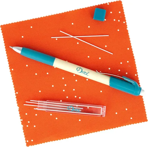 Vista 3 de Dritz Mechanical, 0.035 in, juego de lápices de tela blanca, multicolor, 1 unidad (paquete de 1)