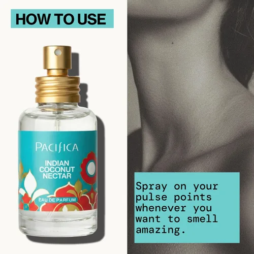 Vista 8 de Pacifica Aerosol de Perfume de Néctar de Coco Indio – Fragancia Tropical de Vainilla y Coco, Perfume Encaparable de Playa para Mujeres, Fórmula