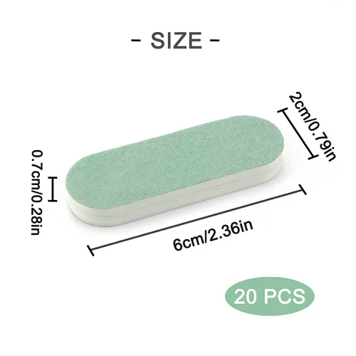 Vista 2 de 20 barras de pulido rectangulares de plástico plateado de 2.4 x 0.78 pulgadas de doble cara para joyería