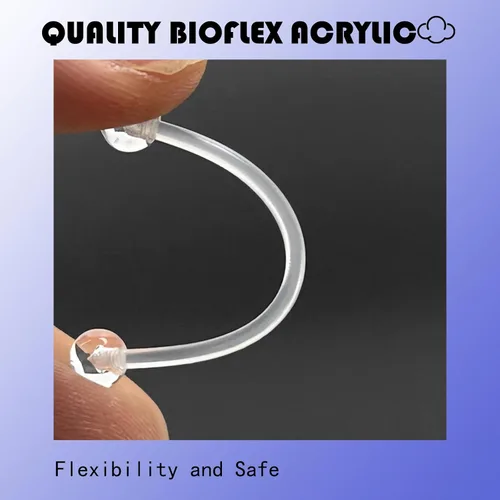Vista 7 de Kit de 109 piezas de retenedores de piercings transparentes, nariz, tabique, ceja, labio, labio, labio, lengua, vientre, tragus, cartílago, anillos