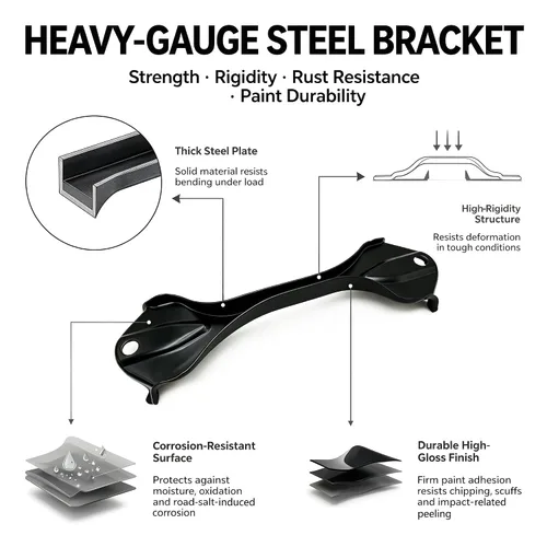Vista 3 de Batería de sujeción, compatible con Toyota Tundra 2007-2021, Sequoia 2008-2022 Heavy-Duty 16 Ga. Steel Bracket,304 Stainless Steel J-hooks &