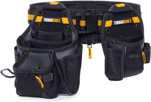 Vista 9 de ToughBuilt Serie ClipTech – Juego de cinturones de herramientas Pro Framer de 3 piezas, sistema modular ClipTech con 2 bolsas profesionales