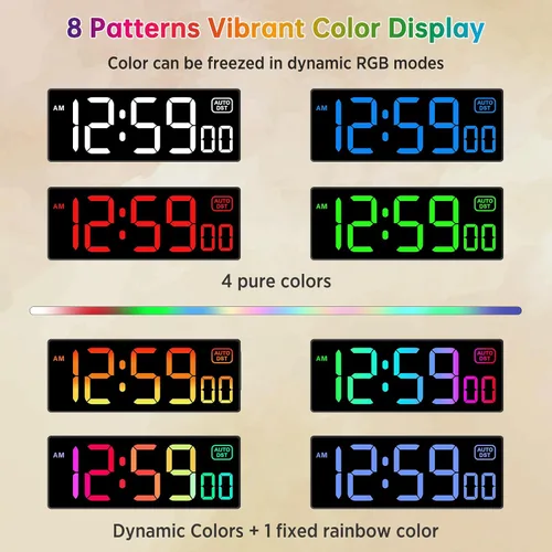 Vista 3 de Soobest - Reloj de pared digital con temporizador de cuenta regresiva remoto, temporizador eléctrico de segundos para gimnasio, sala de estar