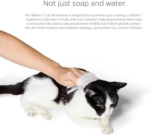 Vista 7 de Toallitas para gatos de todo uso Pet WiPees™ – 100 Toallitas de baño diarias para gatos, Toallitas naturales para gatos para orejas, pelaje