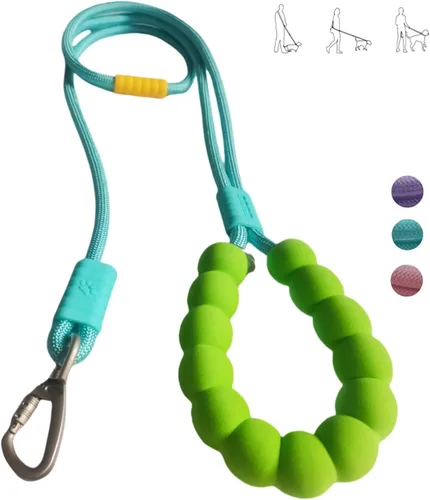 Vista 13 de Correa de perro manos libres, cintura elástica ajustable y correa cruzada con mango cómodo, cuerda de nailon resistente para perros pequeños a Negro