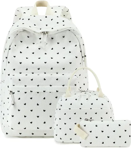 Vista 13 de Bluboon - Mochila escolar para niñas y mujeres para uso diario y de estilo informal, para portátil de 15 pulgadas, con bolsa para almuerzo y bolsa