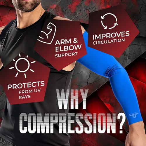 Vista 2 de Bucwild Sports Baseball Arm Sleeve - Youth & Adult 1 Pair - Football Basketball Cycling Tennis