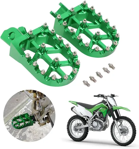 Vista 14 de AnXin Estriberas Reposapiés Pedales de Pie Apoyos CNC MX para KLX300 KLX300R KLX300SM 97-07 20-24 KLX250 06-20 KLX250S 09-14 KLX250R 94-96 KLX650