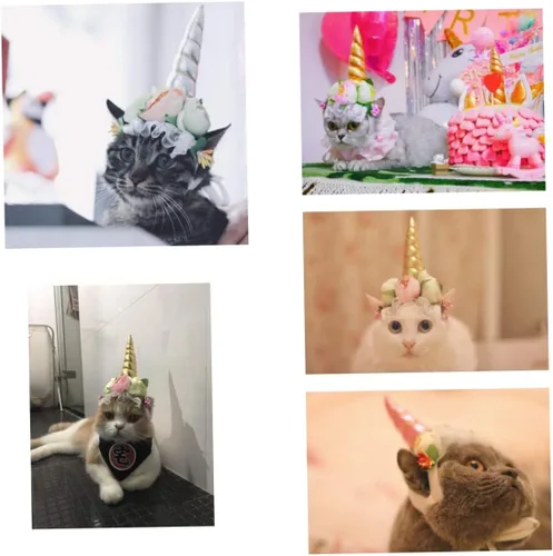 Vista 8 de Disfraces de Halloween para gatos, organizador de cambiador, disfraz de gato, linda gorra para mascotas, diadema divertida para mascotas, accesorios