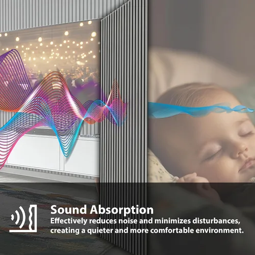 Vista 3 de CONCORD WALLCOVERINGS ™ Paneles de pared de madera, chapas 3D acústicas absorbentes de sonido para reducción de ruido e insonorización, cine