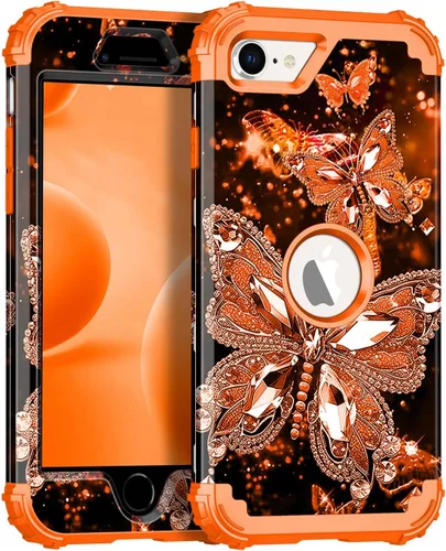 Vista 39 de Miqala Funda para iPhone 12, iPhone 12 Pro, que brilla en la oscuridad, tres capas, resistente a los golpes, protección de plástico duro + funda