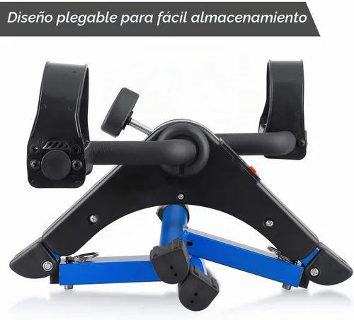 Vista 8 de Folding Pedal Exerciser, Mini Exercise Bike Under Desk Bike Adjustable Resistance, Portable Foot Cycle Pedal, Sitting Peddler Exerciser for Arm