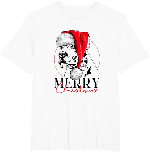 Vista 8 de Camiseta divertida de Papá Noel Dogo Argentino para perro de Feliz Navidad, Blanco