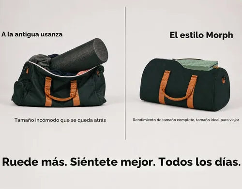 Vista 2 de Brazyn Morph Rodillo de espuma (Alpha-Midnight) Rodillo de espuma plegable para viajes para aliviar el dolor de espalda, recuperación muscular