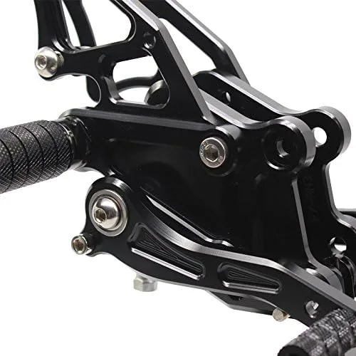 Vista 4 de Krace Motocicleta Ajuste Estriberas Traseras Set Para Kawasaki NINJA 300/250 2013-2016 Negro