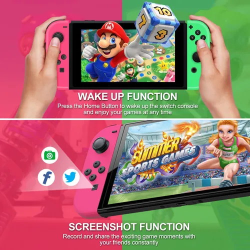 Vista 5 de Controller for Nintendo Switch, Compatible with Nintendo Switch Controller, Right and Left Switch Joypad Controllers Wireless Replacement Joy-pad