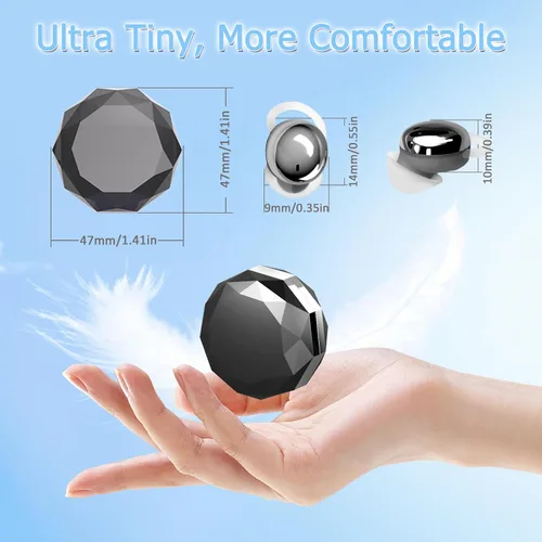 Vista 6 de Auriculares para dormir de lado, mini auriculares para dormir, auriculares inalámbricos invisibles, funda de carga rápida, sin pitido y cómodos