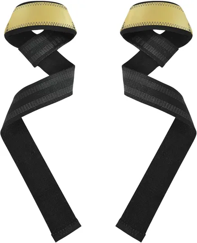 Vista 2 de Gradient Gold Lifting Straps 26" Anti Slip Wrist Straps for Weightlifting, Gym, Deadlift, Workout