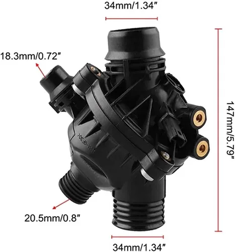 Vista 8 de Bomba de agua de motor eléctrico 11517586925 y termostato apto para BMW 325i 325xi 328i 328xi 330i 330xi 525i 525xi 528i 528xi 530i 530xi x3 x5 z4