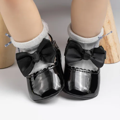 Vista 4 de KIDSUN Zapatos Mary Jane para bebés y niñas, suela de goma antideslizante, zapatillas de ballet para vestido de princesa, zapatos de boda, zapatos