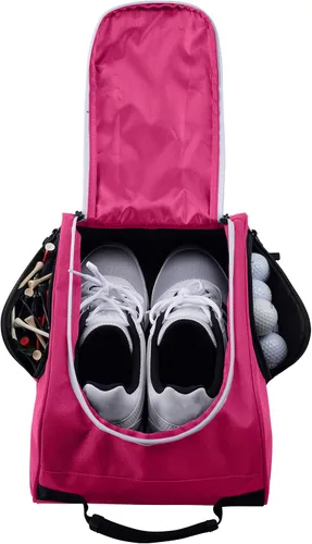 Vista 9 de Athletico Bolsa para zapatos de golf – Bolsas portadoras de zapatos con cremallera con ventilación y bolsillo exterior para calcetines, camisetas