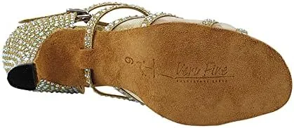 Vista 7 de Zapatos de baile muy finos para mujer, latina, salsa, ritmo de baile, colección Crystal 5008Bling de 2.5 pulgadas de tacón bajo y bolsa de zapatos