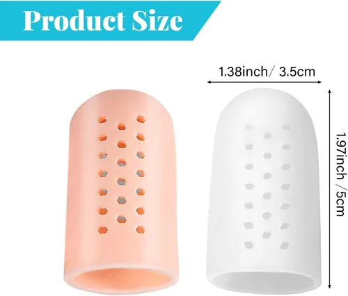 Vista 2 de Protectores de dedos grandes, 8 unidades de silicona para dedos grandes y puntera de gel para hombres y mujeres, para evitar el alivio del dolor