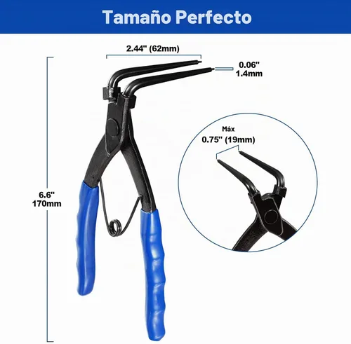 Vista 6 de Toolwiz Alicates de anillo de presión resistentes, alicates de anillo de Azul