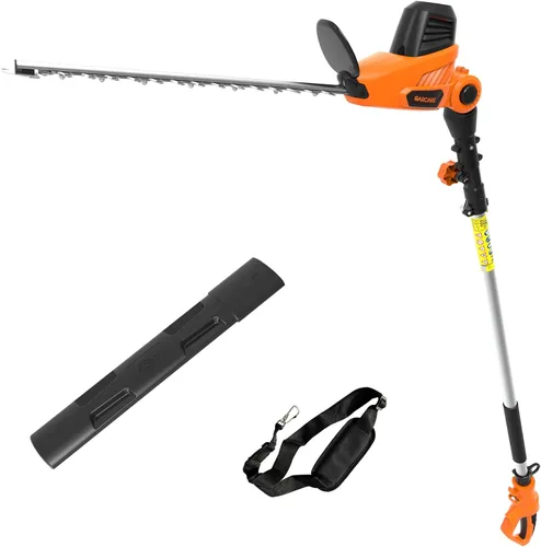 Vista 8 de GARCARE Cortasetos Eléctrico 2 en 1, Cortasetos de Pértiga con Cable de 4.8A con Cuchilla de Corte Láser de 18 Pulgadas Dual-Action Laser Blade