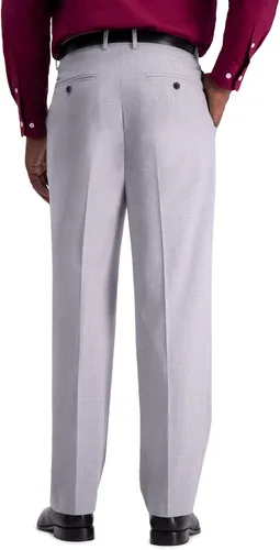 Vista 2 de Haggar Mens Classic Fit Flat Front Flex Waistband Stretch Dress Pant