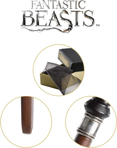 Vista 5 de The Noble Collection Fantastic Beasts Abernathy Wand en caja de coleccionista – Varita del mundo mágico de 14 pulgadas – Juego de película