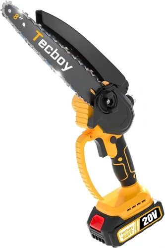 Vista 3 de Mini motosierra eléctrica 2 en 1 de 8 y 6 pulgadas, inalámbrica, portátil, para sierras de poste a pilas Makita, sierra de mano pequeña con 2