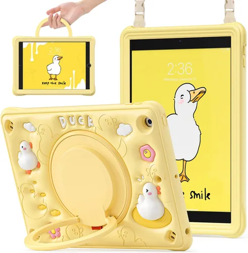 Vista 12 de Funda para iPad de 10.2 pulgadas de 9ª generación 2021 / 8ª generación 2020 / 7ª 2019, funda a prueba de golpes para niños con protector