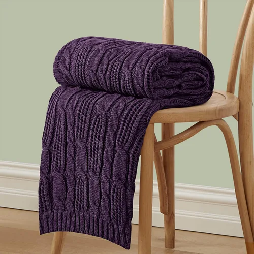 Vista 9 de Aormenzy - Mantas de punto trenzadas de 50 x 60 pulgadas, manta suave, acogedora y ligera, manta de acrílico lavable a máquina, manta decorativa