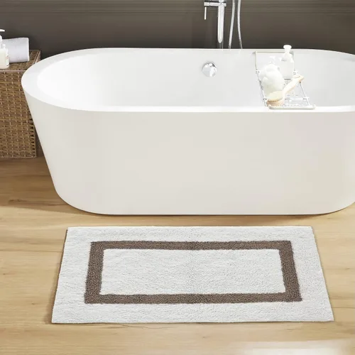 Vista 61 de Better Trends - Alfombra de baño 100% algodón reversible, altamente absorbente y lavable a máquina, suave, tapete de ducha para piso de baño